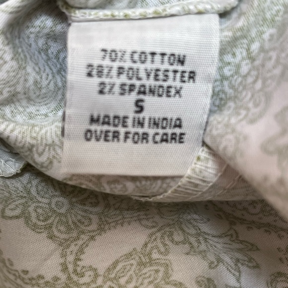 NEW Cathy Daniels 3/4 Sleeve Mallard Green Paisley Printed Shirt. Women’s Small - Picture 9 of 10